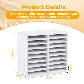 MotiMind Marker Organizer for 126 Markers, Adjustable Pen Holder Organizer, Pen Display Stand, Art Marker Storage Holder with 18 Compartments for Desk, Home, Office