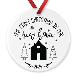 First Christmas In Our New Home Bauble, Housewarming Gift, New Home Bauble, First Home Christmas Decoration, Ceramic Ornament, 1st Xmas, Moving House Present