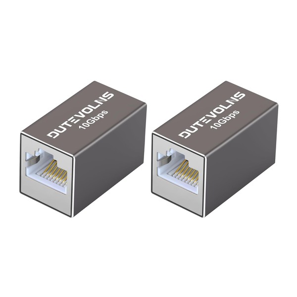 Dutevolns Ethernet Coupler 10Gbps, Expansion Adapter with Aluminum Alloy Shell,