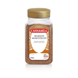 Cannamela - Linea Vasi PET, Noci Moscate Macinate, Confezione da 350g. Ideale per ragù, ripieni per tortellini e ravioli, polpette, purea di patate, torte dolci e salate.