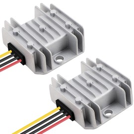 DROK Voltage Reducer 2pcs, DC to DC Buck Converter Adjustable 8-35V to DC 3-24V 5A, 24V to 12V Step Down Converter 12V Power Supply 24 Volt Transformer Stabilizer