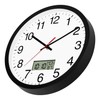 Koosome Digital Wall Clock with Lighted LCD Display Temp, Week,