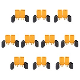 5 Pairs Amass XT60 XT60H Male Female Plug Adapter Plug Adapter with Sheath and Heat Shrink Tube