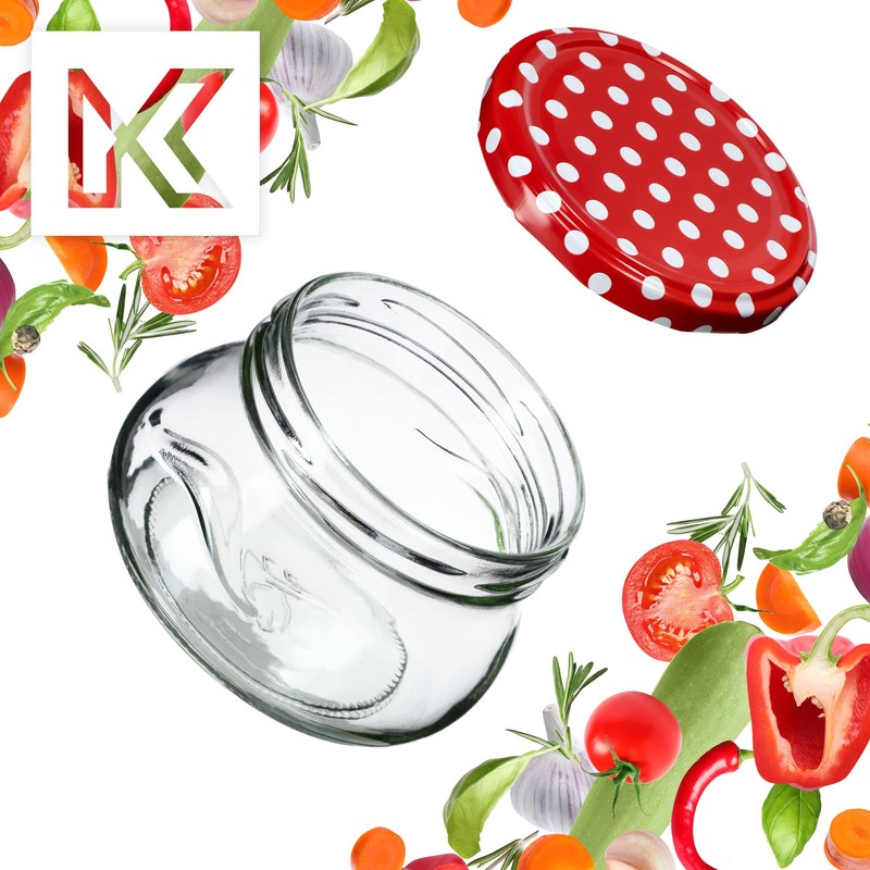 KADAX Small Mason Jars 300ml, Miniature Jars for Honey and