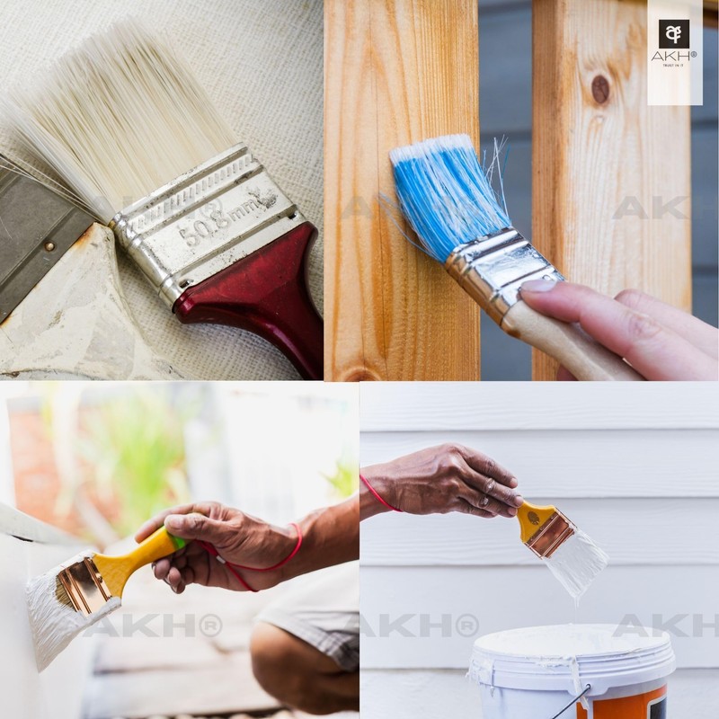 AKH® Essentials Paint Brushes Set | 5 Pack | Walls, Ceilings