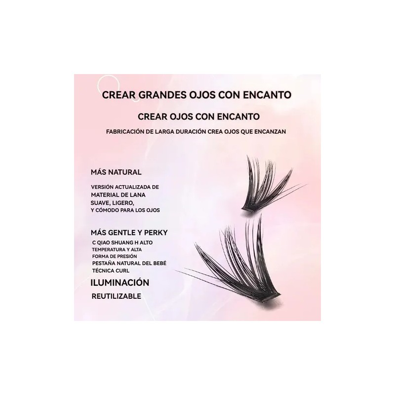 Extensiones de Pestañas 40D Mink Sintético para un Volumen Natural