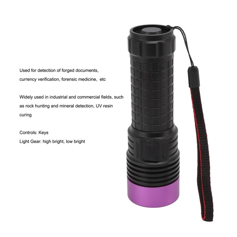 Y40 Purple Light Flashlight High Power LED 365NM UV Torch