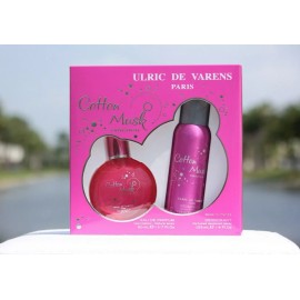 Ulric De Varens Cotton Musk Eau De Parfum 50ML + Deo 125ML Lady Spray