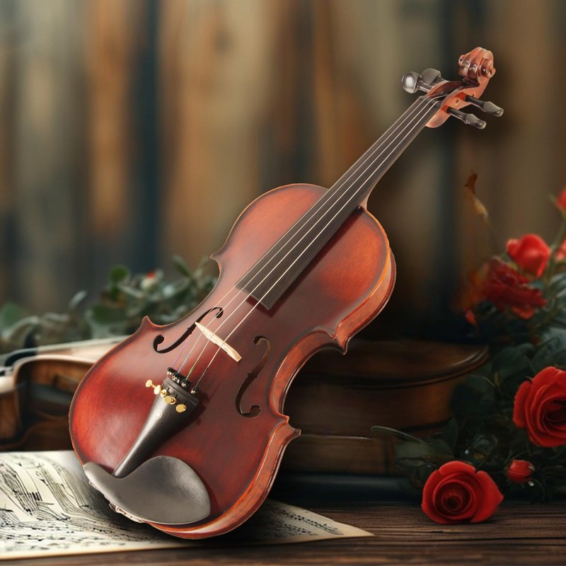 Ceciliec 4/4 Violin, Acoustic Full Size Violin for Beginners Kids