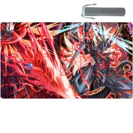 WSRXDMSN ygo play mat playmat rubber mat duel mat gaming competition pad mat card binder deck 23.6 x 13.7 inches (7)