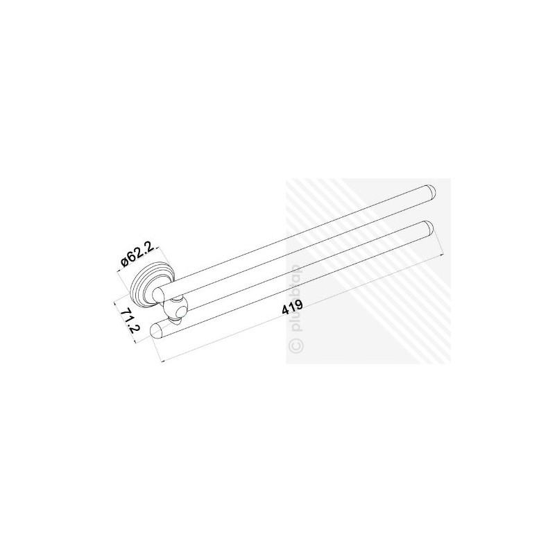 Stylish Double 2 Arm Swivel Towel Rail Bar Bathroom Bath