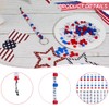FREEBLOSS 1000+pcs 4th of July Bead Keychain Kit Acrylic Beads