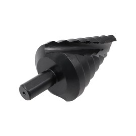 ZONADAH Spiral Nitriding Step Drill Bit Titanium Plated Multi Hole Cutter 10mm-45mm Total 8 Step Sizes Hole Cutting, Enlarge, Metal Sheet, PCV, Woodworking