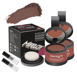 MIFELOY 2 Set Root Cover Up Powder, Auburn, Touch Up Hair Color for Grey, Instantly Coverage Dye for Thinning Grays Hairline, Roots Concealer for Beard Line Eyebrow, Shadow Conceals Hair Loss