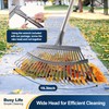 Yocada 19.3" Garden Leaf Rake Wide Heavy Duty Adjustable Long
