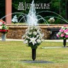 Sympathy Silks Artificial Cemetery Flowers - Gravesite Flowers - Cream