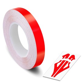 3/8" | 9mm Self-Adhesive Vinyl Pin Stripe Roll Decal Sticker Tape 32ft 9.80m - FLUORESCENT RED-ORANGE, Universally Compatible for Cars, Trucks, Vans, Motorcycles, Bikes, Helmets, Arts & Crafts