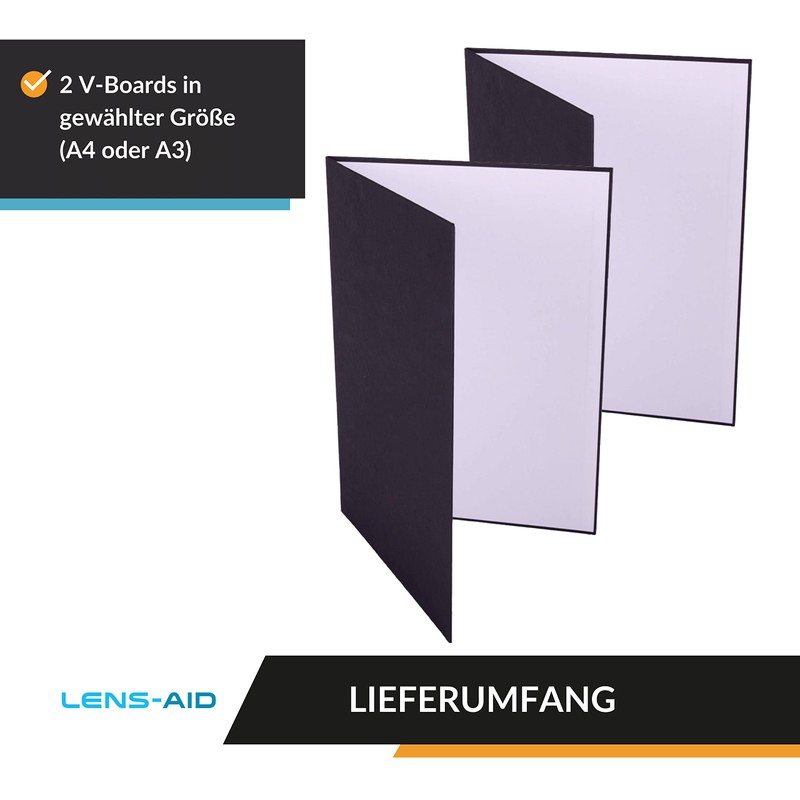 Lens-Aid 3-in-1 Folding Reflector for Photo Studio: Cardboard to Brighten,