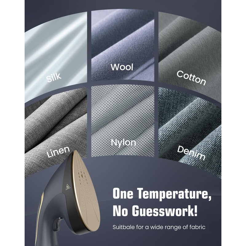 BEAUTURAL Steamer for Clothes, 2-in-1 Steam & Iron, 1200W Handheld
