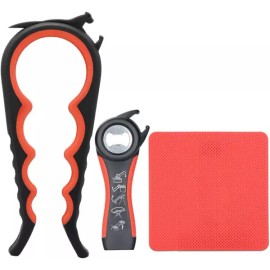 최신 병따개와 고무 패드가 있는 5 in 1 관절염이 약한 노인과 근력이 이상적입니다 5 in 1 Arthritis Weak Handled Bottle Opener with Latest Lever and Rubber Pads, Ideal for Elderly with Arthritis and Weak Grip