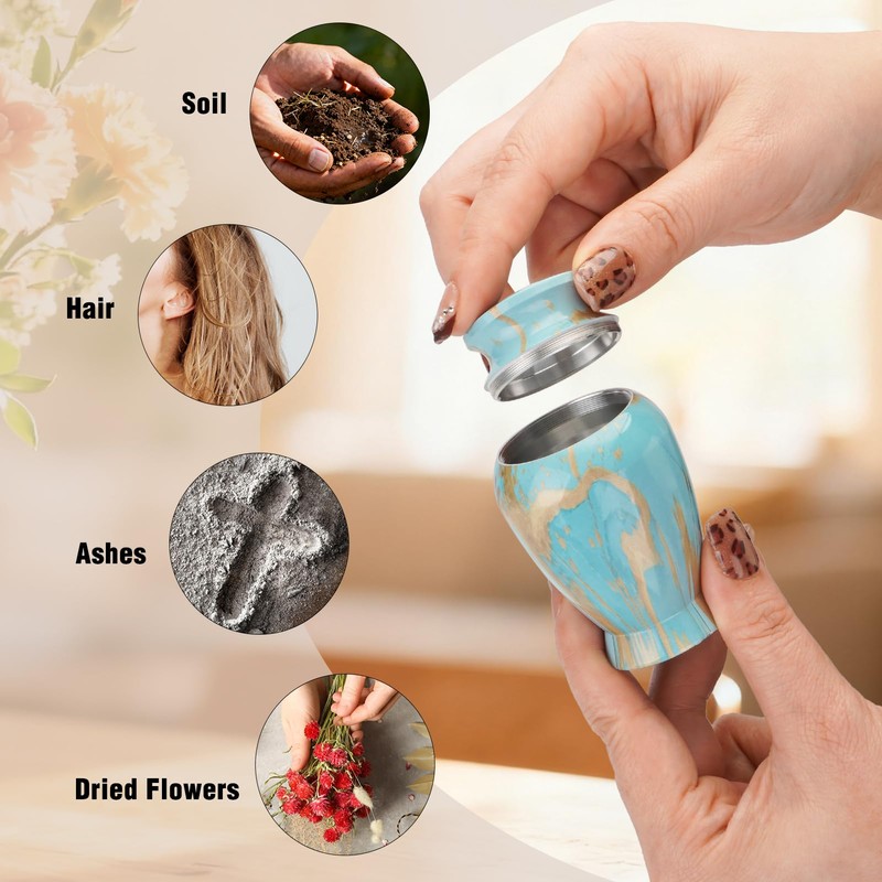 SOITIS Small Urns for Human Ashes Keepsake, 2.83 Inches Memorial