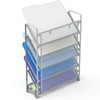 SimpleHouseware 6 Tier Wall Mount Document Letter Tray Organizer, Silver