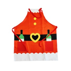 SHATCHI Christmas Apron Santa Costume 70x85cm – Holiday Kitchen Chef Adult Apron for Cooking, Baking, Entertaining Funny Accessories