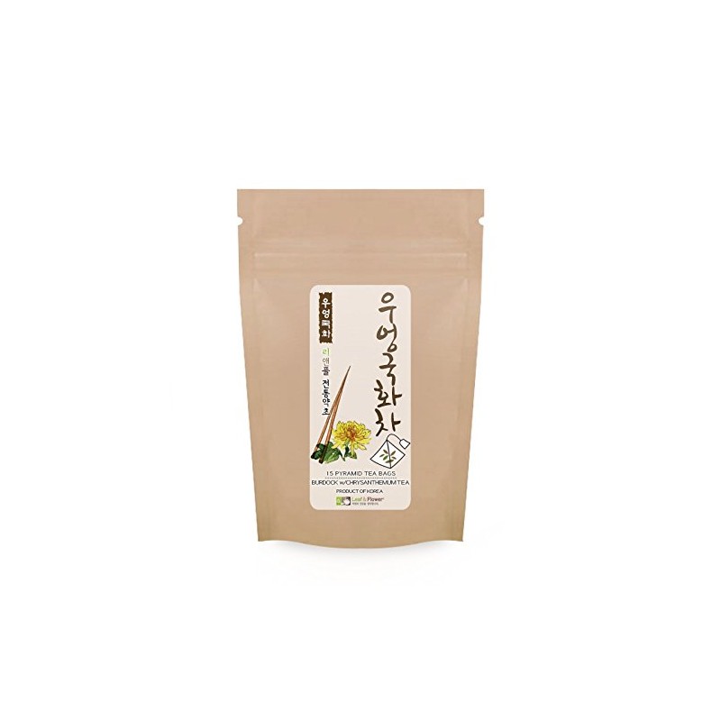 leafnflower Korean Herbal Tea / 15 Natural Roasted Burdock Roots