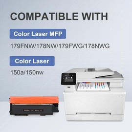 Superpage Toner Compatible with HP 117A W2070A for HP Color Laser MFP 179fwg 178nwg 179fnw 178nw 150nw 150a, Black