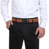VRLEGEND Men's Automatic Leather Belt, Ratchet Belt without Holes for
