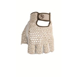 HJ Glove Women's Snow White Original Half Finger Golf Glove, X-Large, Left Hand