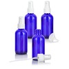 JUVITUS 4 oz Cobalt Blue Glass Boston Round Bottle with