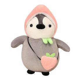 Uposao Penguin Cuddly Toy, 25 cm Funny Cute Small Penguin Fluffy Stuffed Toy for Playing Plush Toy Stuffed Doll Soft Toy Plush Cushion Gift for Girls, Boys & Babies, Pink