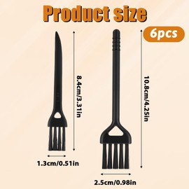 6 Pcs Mini Keyboard Cleaning Brushes Computer Brush Portable Cleaning Kit Antistatic Small Cleaner Multi-Function Brush Dust Clean Brushes for Motherboard Camera Narrow Spaces (Black)