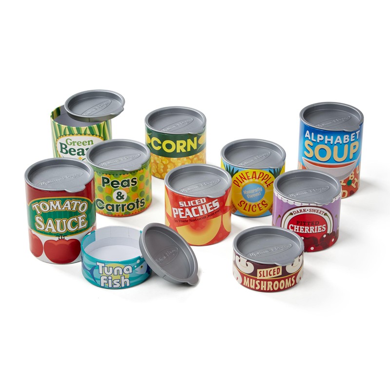 Melissa & Doug Let's Play House, 10 Grocery Cans with