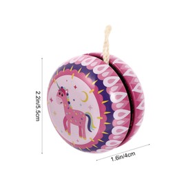 ifundom Tin Yo-Yo Ball Bearing Yoyos for Children Nativity Toy for Children Durable Yoyo Toy Kids Yoyo Toy Kids Yoyo Ball Toy Children Yo-Yo Iron Pink