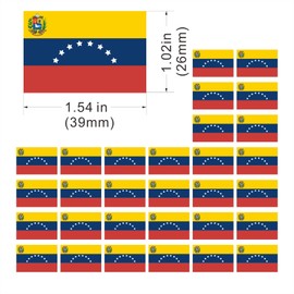 Womaha 30 Temporary Venezuela Flag Tattoos Fans Face Tattoo Stickers for Adults Kids Group Activity Props