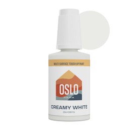 Oslo Home Porcelain + Appliance Touch Up Paint, Creamy White, 20ml, High Gloss, w/Brush in Bottle, for Bathroom Fixtures, Metal