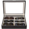 Tech Swiss Sunglasses Eyeglasses Storage Display Case 6 XL Compartments