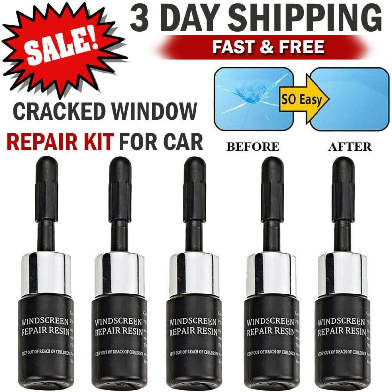 Luck_Mall 5-Pack Auto Glass Nano Repair Fluid Car Windshield Resin