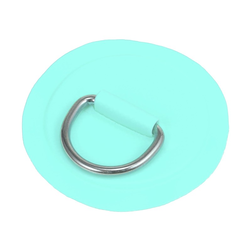 X AUTOHAUX 6pcs D Ring Patch PVC Stainless Steel Round