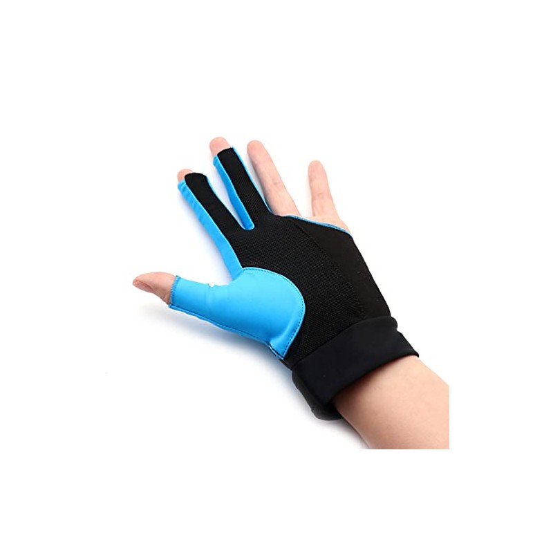 Black Scorpion CUESOUL Left Hand Billiard Gloves, 3 Fingers Cutting