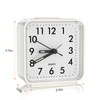 JXTZ Analog Alarm Clock, White, Battery Powered, Snooze, Night Light,