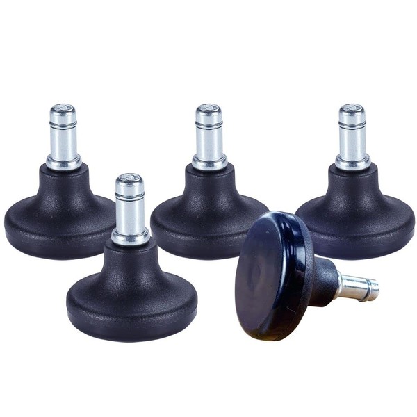 ENJOY Ikea Caster Chair Fixed Legs for Caster Chairs, Chair Replacement, Stable, Fall Prevention, Insert, Shaft Diameter 0.4 inches (10 mm) (Set of 5) (GL-B203750-IK)