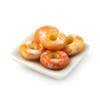 MyTinyWorld Miniature White Glazed Ring Donuts On A Square Plate