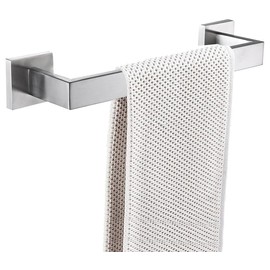 12 Inch Towel Bar for Bathroom 12/16/24/28/32/36 Inch Kitchen Towel Holder Brushed Nickel Towel Rod Wall Mounted SUS304 Rustproof Towel Rack Modern Square Design (Brushed Nickel, 12 Inch)