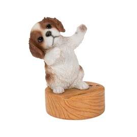 Oubia Dancing Cavalier Smartphone Stand 4.9 x 3.8 x 5.9 inches (12.5 x 9.8 x 15.1 cm), Doll, Cavalier, Figurine, Figurine, Animal, Dog, Music, Music, Dance, Cute, H20359