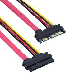 System-S SATA Cable 10 cm 22 Pin Male to SAS 29 Pin Female Adapter for Hard Drive