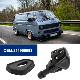 The Lord of the Tools 6 Pieces Front Rear Windscreen Washer Jets Triple Washer Nozzle Set Kit Compatible with VW T25 T3 Passat Vanagon Wiper Washer Sprayers Accessories