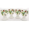 Strawberries & Butterflies Eggcups Set of 6 Bone China Strawberries